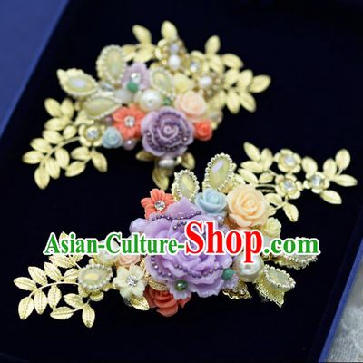 Traditional Jewelry Accessories, Princess Wedding Hair Accessories, Bride Wedding Hair Accessories, Baroco Style Crystal Flowers Headwear for Women