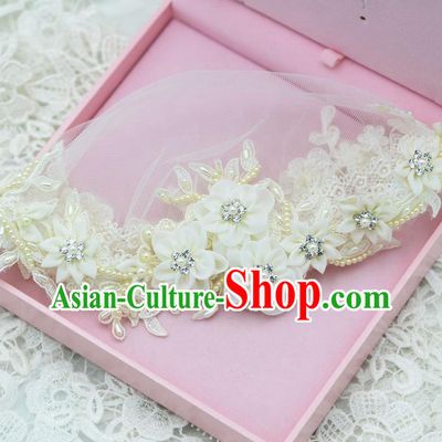 Traditional Jewelry Accessories, Princess Wedding Hair Accessories, Bride Wedding Hair Accessories, Baroco Style Crystal Veil Headwear for Women