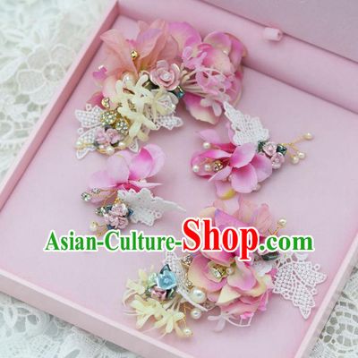 Traditional Jewelry Accessories, Princess Wedding Hair Accessories, Bride Wedding Hair Accessories, Baroco Style Lace Flowers Headwear for Women