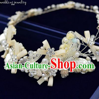 Traditional Jewelry Accessories, Princess Wedding Hair Accessories, Bride Wedding Hair Accessories, Baroco Style Pearl Headwear for Women