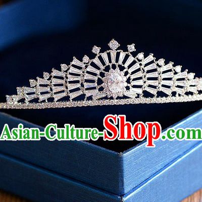 Traditional Jewelry Accessories, Palace Princess Bride Royal Crown, Engagement Royal Crown, Wedding Hair Accessories, Baroco Style Zircon Headwear for Women