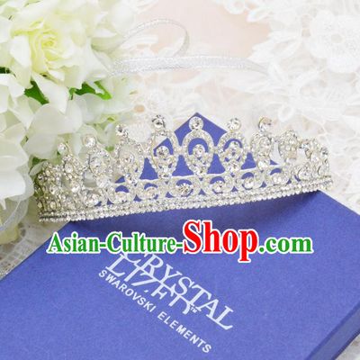 Traditional Jewelry Accessories, Palace Princess Bride Royal Crown, Engagement Royal Crown, Wedding Hair Accessories, Baroco Style Crystal Headwear for Women