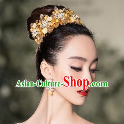 Traditional Jewelry Accessories, Palace Princess Bride Royal Crown, Queen Engagement Royal Crown, Wedding Hair Accessories, Baroco Style Crystal Headwear for Women