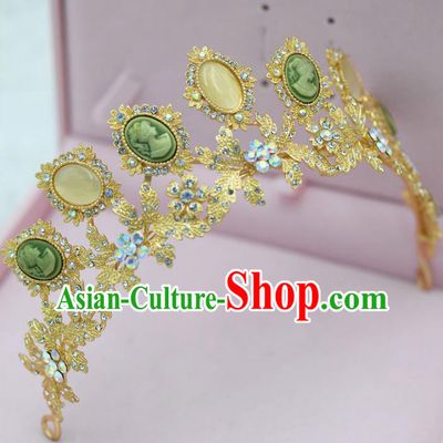 Traditional Jewelry Accessories, Palace Princess Bride Royal Crown, Engagement Royal Crown, Wedding Hair Accessories, Baroco Style Crystal Headwear for Women