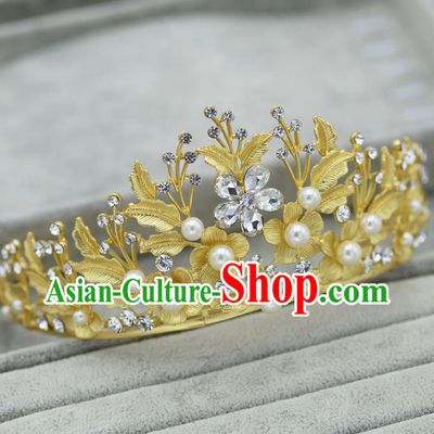 Traditional Jewelry Accessories, Palace Princess Bride Royal Crown, Engagement Royal Crown, Wedding Hair Accessories, Baroco Style Pearl Headwear for Women