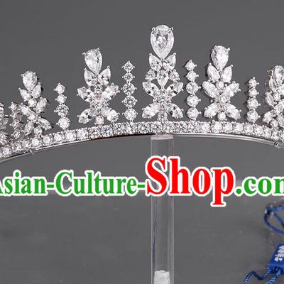 Traditional Jewelry Accessories, Palace Princess Bride Royal Crown, Engagement Royal Crown, Wedding Hair Accessories, Baroco Style Crystal Zircon Headwear for Women