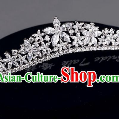 Traditional Jewelry Accessories, Palace Princess Bride Royal Crown, Engagement Royal Crown, Wedding Hair Accessories, Baroco Style Crystal Zircon Headwear for Women