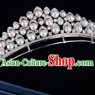 Traditional Jewelry Accessories, Palace Princess Bride Royal Crown, Queen Engagement Royal Crown, Wedding Hair Accessories, Baroco Style Crystal Zircon Headwear for Women