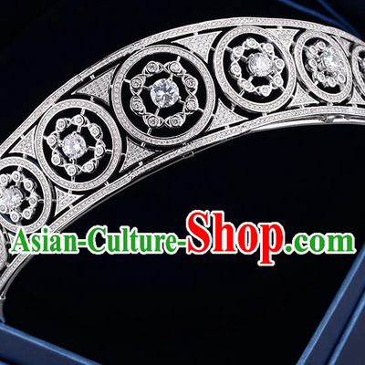 Traditional Jewelry Accessories, Palace Princess Bride Royal Crown, Engagement Royal Crown, Wedding Hair Accessories, Baroco Style Crystal Zircon Headwear for Women