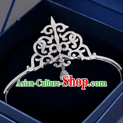 Traditional Jewelry Accessories, Palace Princess Bride Royal Crown, Engagement Royal Crown, Wedding Hair Accessories, Baroco Style Zircon Headwear for Women