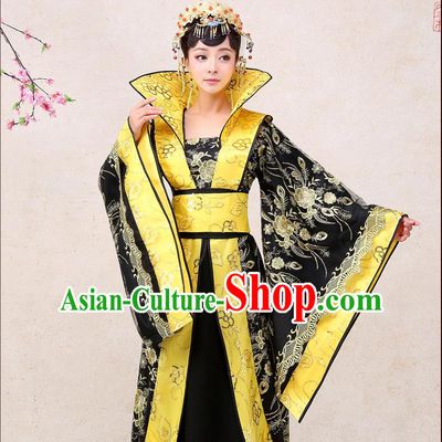 Ancient Chinese Palace Empress Costumes Complete Set, Tang Dynasty, Hanfu, Ancient Palace Queen Wedding Red Dress Suits For Women