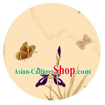Chinese Classic Handmade Umbrella Parasol Sunshade Orchid Dancing Oiled Paper