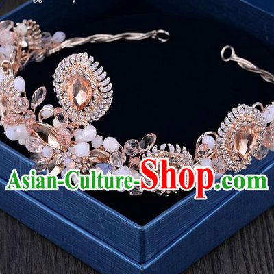 Traditional Jewelry Accessories, Palace Princess Bride Royal Crown, Engagement Royal Crown, Wedding Hair Accessories, Baroco Style Crystal Headwear for Women