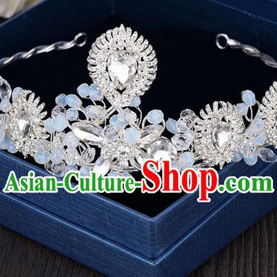 Traditional Jewelry Accessories, Palace Princess Bride Royal Crown, Engagement Royal Crown, Wedding Hair Accessories, Baroco Style Crystal Headwear for Women