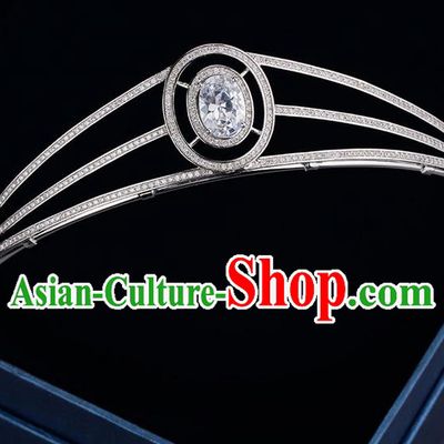 Traditional Jewelry Accessories, Palace Princess Bride Royal Crown, Engagement Royal Crown, Wedding Hair Accessories, Baroco Style Crystal Zircon Headwear for Women
