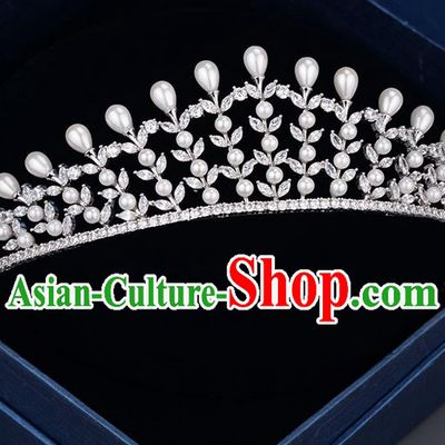 Traditional Jewelry Accessories, Palace Princess Bride Royal Crown, Imperial Royal Crown, Wedding Hair Accessories, Baroco Style Crystal Zircon Headwear for Women