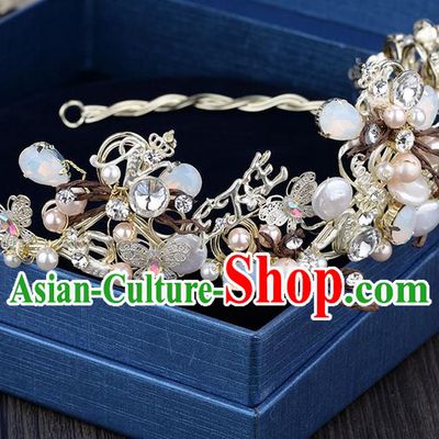 Traditional Jewelry Accessories, Palace Princess Bride Royal Crown, Imperial Royal Crown, Wedding Hair Accessories, Baroco Style Crystal Headwear for Women