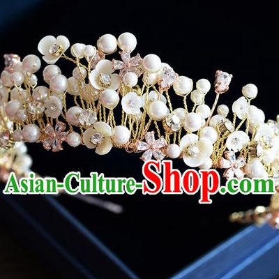 Traditional Jewelry Accessories, Palace Princess Bride Royal Crown, Imperial Royal Crown, Wedding Hair Accessories, Baroco Style Crystal Headwear for Women