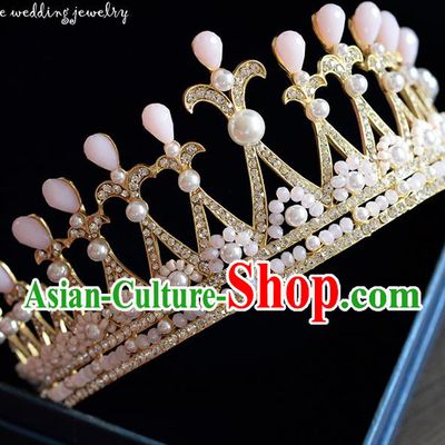 Traditional Jewelry Accessories, Palace Princess Bride Royal Crown, Imperial Royal Crown, Wedding Hair Accessories, Baroco Style Crystal Headwear for Women