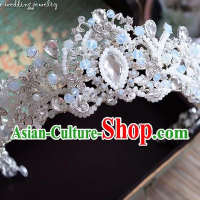 Traditional Jewelry Accessories, Palace Princess Bride Royal Crown, Imperial Royal Crown, Wedding Hair Accessories, Baroco Style Crystal Headwear for Women