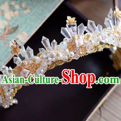 Traditional Jewelry Accessories, Palace Queen Bride Royal Crown, Imperial Royal Crown, Wedding Hair Accessories, Baroco Style Crystal Headwear for Women
