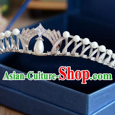 Traditional Jewelry Accessories, Palace Princess Bride Royal Crown, Imperial Royal Crown, Wedding Hair Accessories, Baroco Style Crystal Zircon Headwear for Women