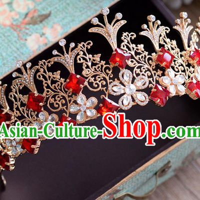 Traditional Jewelry Accessories, Palace Queen Bride Royal Crown, Imperial Royal Crown, Wedding Hair Accessories, Baroco Style Crystal Headwear for Women