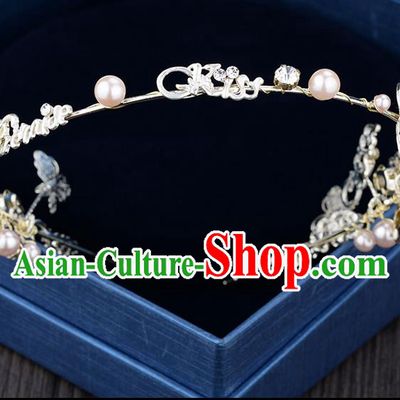 Traditional Jewelry Accessories, Princess Hair Accessories, Bride Wedding Hair Accessories, Headwear, Baroco Style Pearl Hair Claw for Women