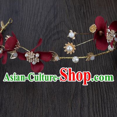 Traditional Jewelry Accessories, Princess Hair Accessories, Bride Wedding Hair Accessories, Headwear, Baroco Style Flowers Hair Claw for Women