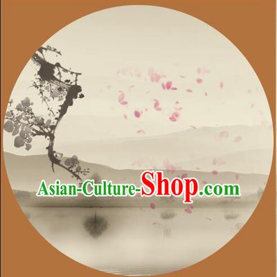 Chinese Classic Handmade Oiled Paper Umbrella Parasol Sunshade Plum