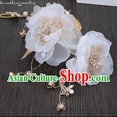 Traditional Jewelry Accessories, Princess Hair Accessories, Bride Wedding Hair Accessories, Headwear, Baroco Style Flowers Hair Claw for Women