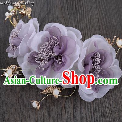 Traditional Jewelry Accessories, Princess Hair Accessories, Bride Wedding Hair Accessories, Headwear, Baroco Style Flowers Hair Claw for Women