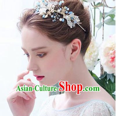 Traditional Jewelry Accessories, Princess Hair Accessories, Bride Wedding Hair Accessories, Headwear, Baroco Style Crystal Handmade Lace Hair Claw for Women