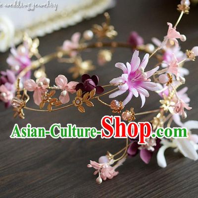 Traditional Jewelry Accessories, Princess Hair Accessories, Bride Wedding Hair Accessories, Headwear, Baroco Style Crystal Flowers Hair Claw for Women