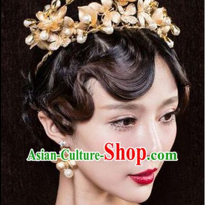 Traditional Jewelry Accessories, Princess Hair Accessories, Bride Wedding Hair Accessories, Baroco Style Headwear for Women