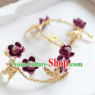 Traditional Jewelry Accessories, Princess Hair Accessories, Bride Wedding Hair Accessories, Headwear, Baroco Style Crystal Hair Claw for Women