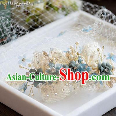 Traditional Jewelry Accessories, Princess Hair Accessories, Bride Wedding Hair Accessories, Headwear, Baroco Style Pearl Veil Hair Claw for Women