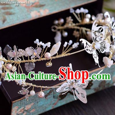Traditional Jewelry Accessories, Princess Hair Accessories, Bride Wedding Hair Accessories, Headwear, Baroco Style Butterfly Hair Claw for Women