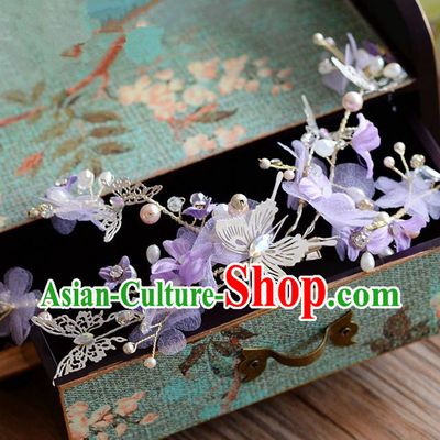 Traditional Jewelry Accessories, Princess Hair Accessories, Bride Wedding Hair Accessories, Headwear, Baroco Style Crystal Flowers Hair Claw for Women