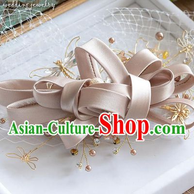 Traditional Jewelry Accessories, Princess Hair Accessories, Bride Wedding Hair Accessories, Headwear, Baroco Style Crystal Veil Hair Claw for Women