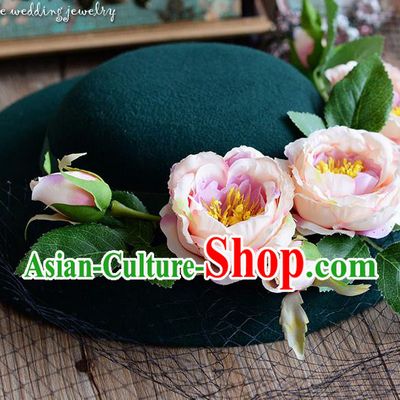 Traditional Jewelry Accessories, Princess Hair Accessories, Bride Wedding Hair Accessories, Hat, Baroco Style Hats for Women
