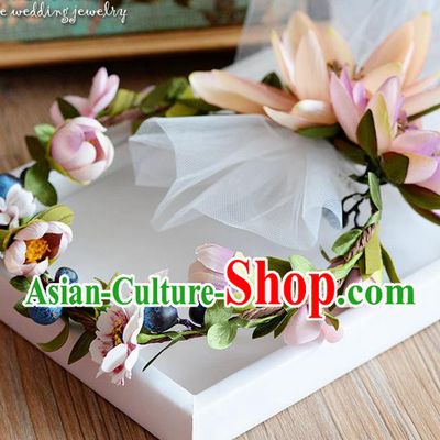 Traditional Jewelry Accessories, Princess Hair Accessories, Bride Wedding Hair Accessories, Headwear, Baroco Style Flowers Hair Claw for Women