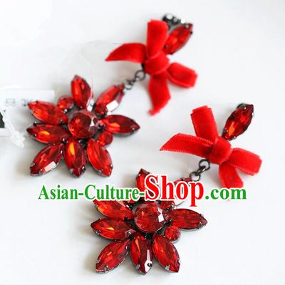 Traditional Jewelry Accessories, Princess Accessories, Bride Wedding Jewelry, Bride Earrings, Baroco Style Crystal Earrings for Women