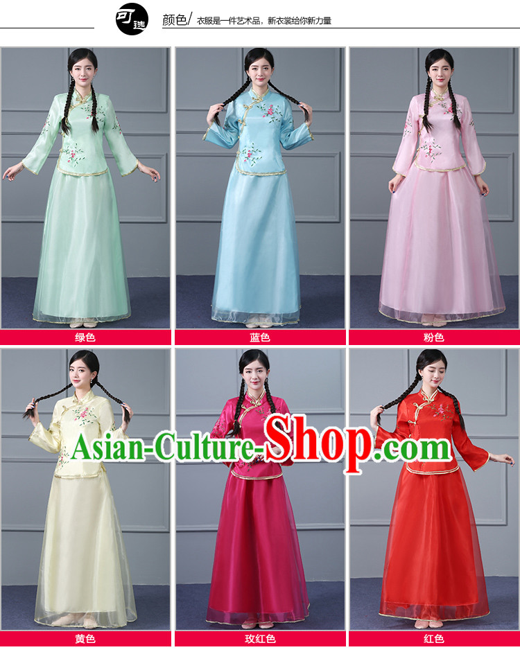 Chinese Traditional Dress Min Guo Time Girl Clothes Nobel Lady Stage costumes Ladies Chinese Traditional Dress Min Guo Time Girl Clothes Nobel Lady Stage costumes Ladies