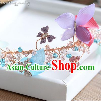 Traditional Jewelry Accessories, Princess Wedding Hair Accessories, Bride Wedding Hair Accessories, Crystal Royal Crown, Baroco Style Handmade Flowers Hair Claw for Women