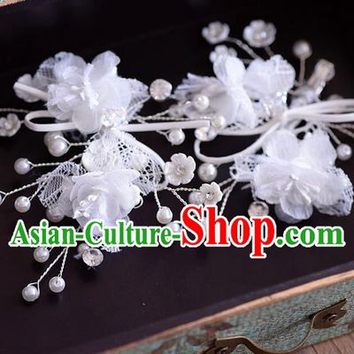 Traditional Jewelry Accessories, Princess Wedding Hair Accessories, Bride Wedding Hair Accessories, Headwear, Baroco Style Handmade Pearl Hair Claw for Women
