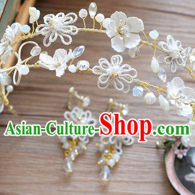 Traditional Jewelry Accessories, Princess Wedding Hair Accessories, Bride Wedding Hair Accessories, Headwear, Baroco Style Handmade Pearl Crystal Hair Claw for Women
