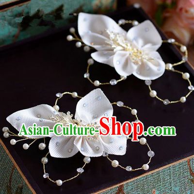 Traditional Jewelry Accessories, Princess Wedding Hair Accessories, Bride Wedding Hair Accessories, Headwear, Baroco Style Handmade Pearl Crystal Hair Claw for Women