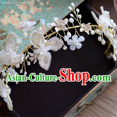 Traditional Jewelry Accessories, Princess Wedding Hair Accessories, Bride Wedding Hair Accessories, Headwear, Baroco Style Handmade Pearl Crystal Hair Claw for Women