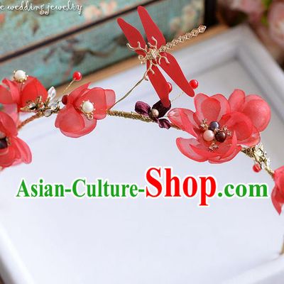 Traditional Jewelry Accessories, Princess Wedding Hair Accessories, Bride Wedding Hair Accessories, Headwear, Baroco Style Handmade Dragonfly Flowers Hair Claw for Women